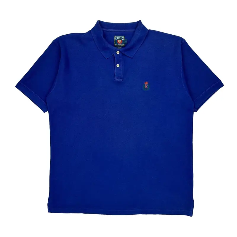 Ralph Lauren Polo Shirt - Large Blue Cotton