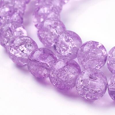Crackle Glass Bead Strands