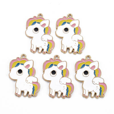 Rack Plating Alloy Enamel Pendants