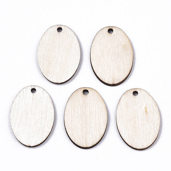 Unfinished Natural Poplar Wood Pendants
