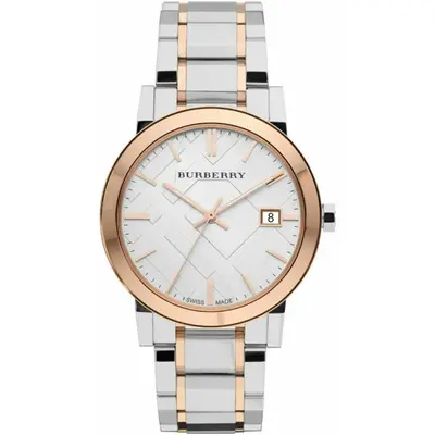 Burberry BU9006 Unisex Watch The City Two Tone Rose Gold