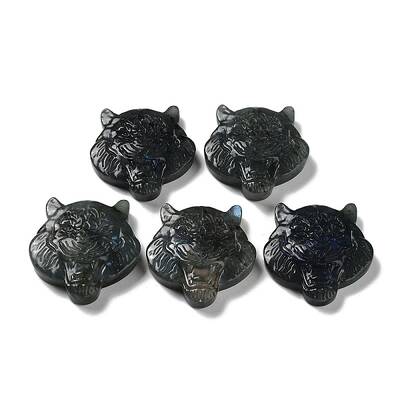 Natural Labradorite Engraved Cabochons