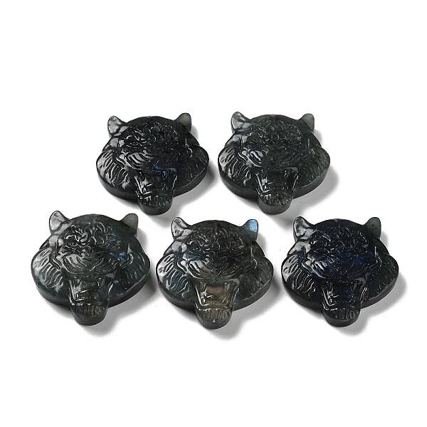 Natural Labradorite Engraved Cabochons