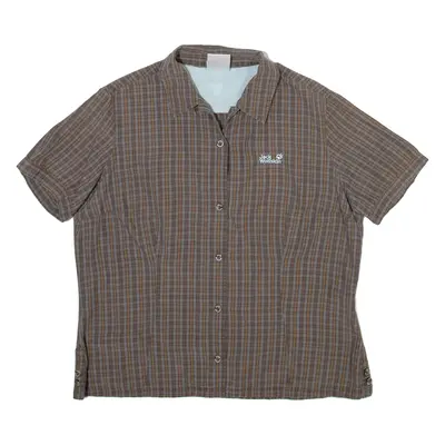 JACK WOLFSKIN Womens Shirt Brown Check L