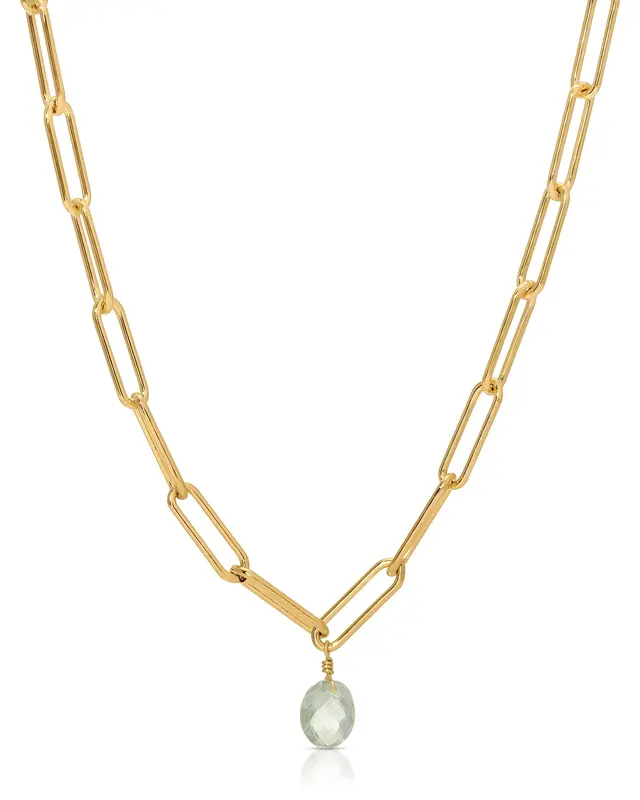 Penance Moss Amethyst Necklace | Metal Color: Gold