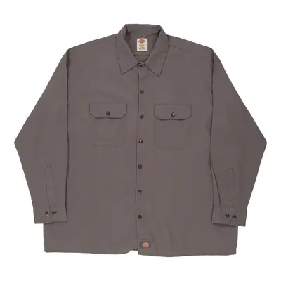 Dickies Shirt - 2XL Grey Polyester Blend