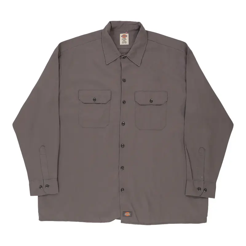 Dickies Shirt - 2XL Grey Polyester Blend