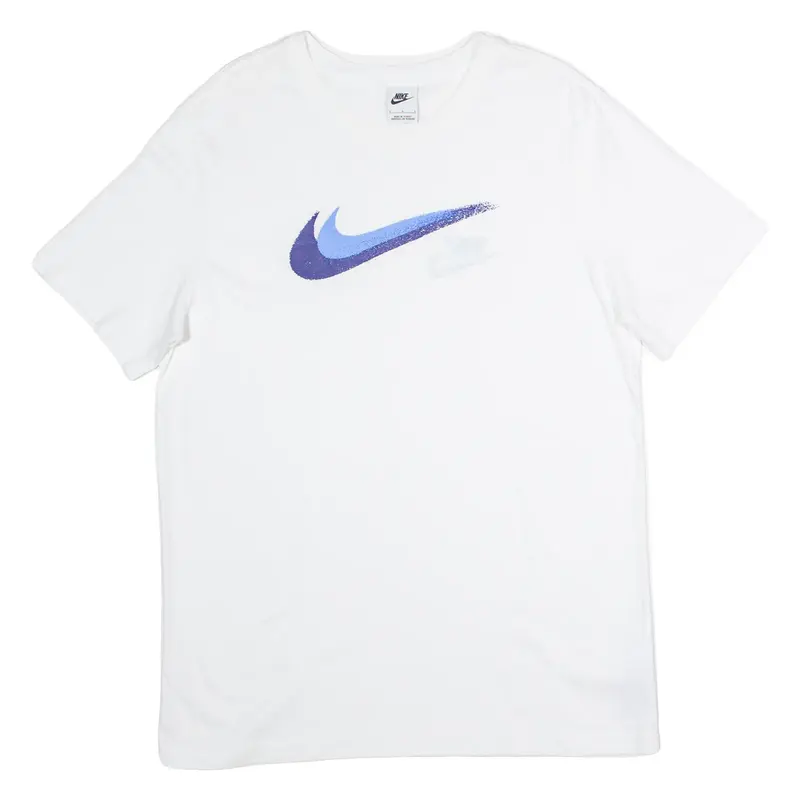 NIKE Mens T-Shirt White Crew Neck L