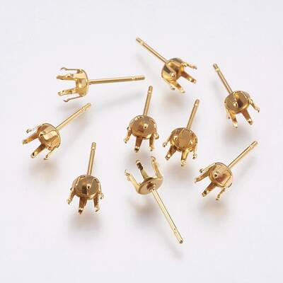304 Stainless Steel Stud Earring Settings