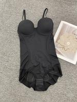 Women's Solid Ruched Sheer Cami Shapewear Bodysuit, Tight Fits Solid Adjustable Spaghetti Strap Shaper Bodysuit for Daily Wea...
