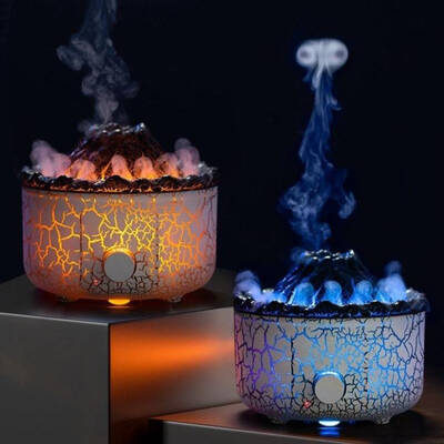 Volcano Humidifier Aromatherapy Machine Spray Jellyfish Air Flame Diffuser
