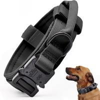 Adjustable Military Training Nylon Dog Collar with Control Handle and Heavy Quick-Release Metal Buckle for Small Medium Large...