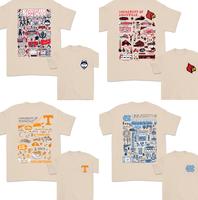 ALL TEAM CREWNECK SAND TSHIRT, University Artwork Tee for Men & Women, Full Team, Full Size