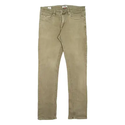 TOMMY JEANS Scranton Heritage Mens Jeans Beige Slim Straight W34 L34