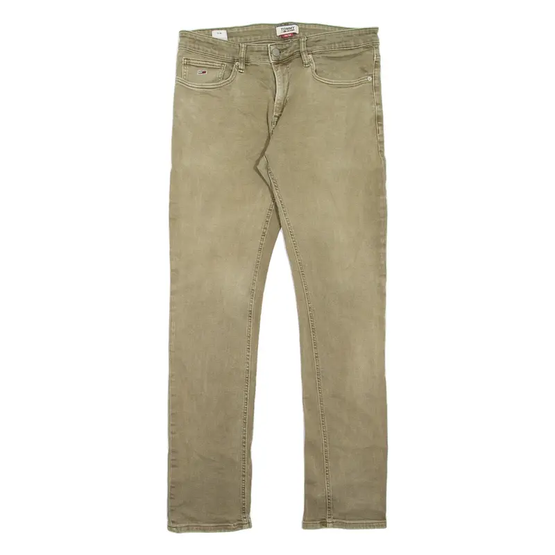TOMMY JEANS Scranton Heritage Mens Jeans Beige Slim Straight W34 L34