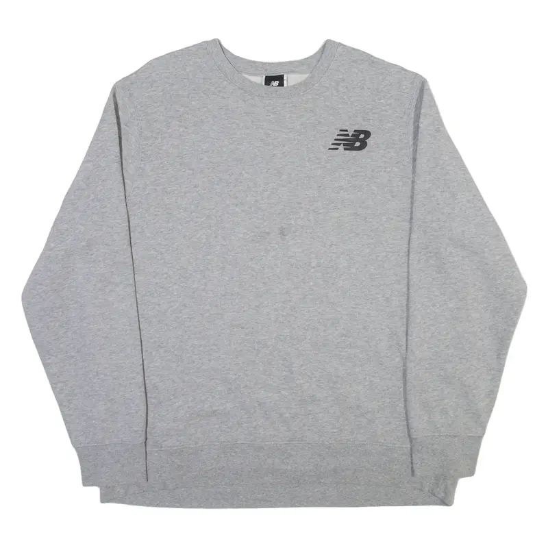 NEW BALANCE Mens Sweatshirt Grey Crew Neck 2XL