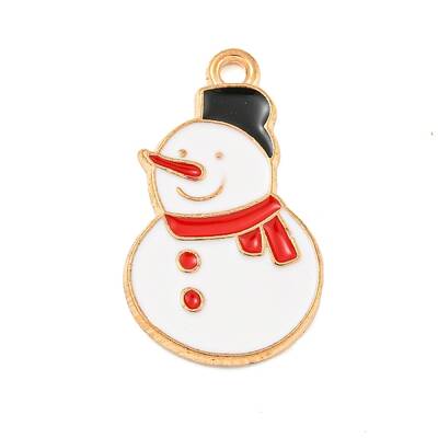 Christmas Theme Alloy Enamel Pendants