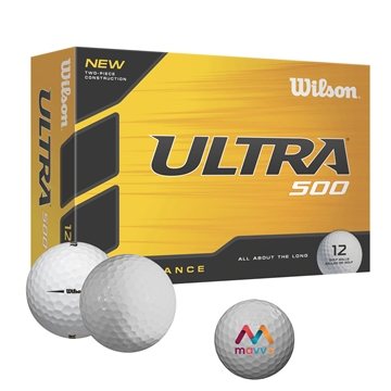 3 Custom Wilson Ultra Distance Golf Balls - 2-Piece Construction