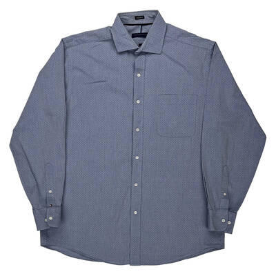 Tommy Hilfiger Shirt - Large Blue Cotton