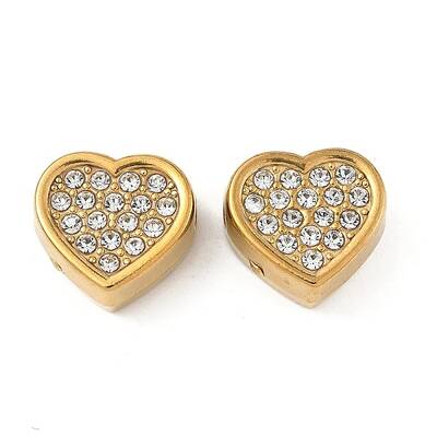 304 Stainless Steel Crystal Rhinestone Beads