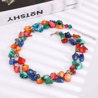 Bohemian Shell Chip Double Layer Necklaces