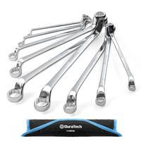 #dealsforyoudays DURATECH Offset Box Wrench Set, Metric, 9-Piece, 6-23mm, 75-Degree, CR-V Steel, Organized in Rolling Pouch