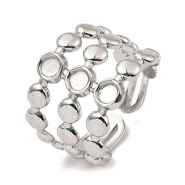 Non-Tarnish 304 Stainless Steel Open Cuff Ring Findings