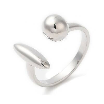 Brass Oval & Round Open Cuff Rings for Women