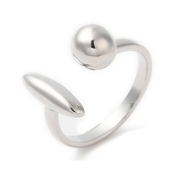 Brass Oval & Round Open Cuff Rings for Women