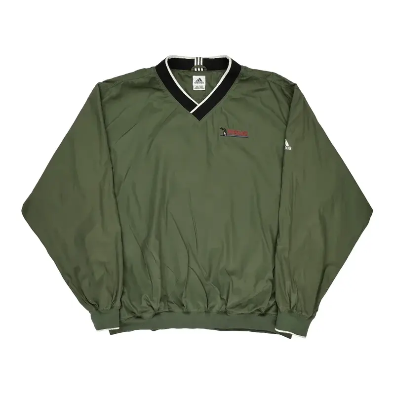 Maryland Adidas V-Neck Windbreaker - 2XL Green Polyester | Size: xx-large