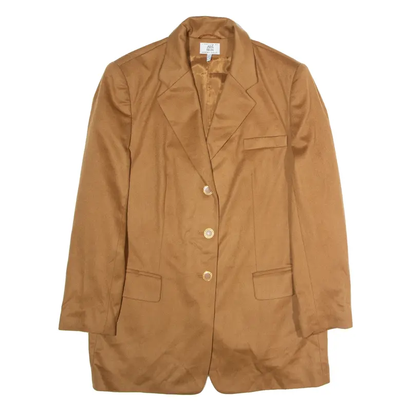 ALBA MODA Womens Blazer Jacket Brown Cashmere UK 16