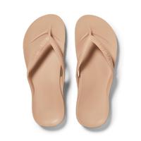 Comfy Arch Support Flip Flops -Comfortable, Supportive, Everyday, Orthopedic, Summer, Women's, Men's, 2025 - Tan - Archies Fo...