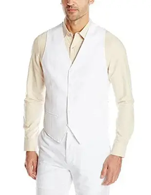 Mens White Linen Suit