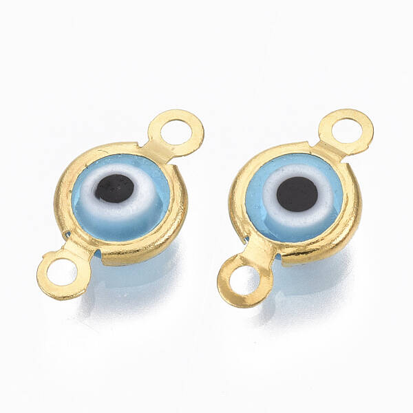Handmade Evil Eye Lampwork Links connectors