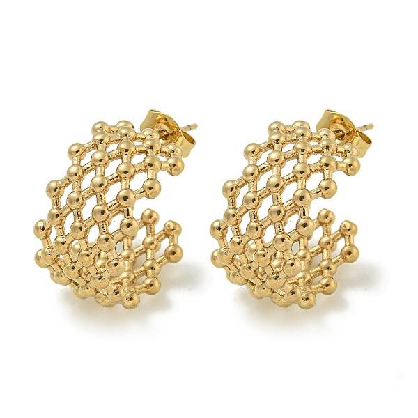 Ion Plating(IP) 304 Stainless Steel Stud Earrings