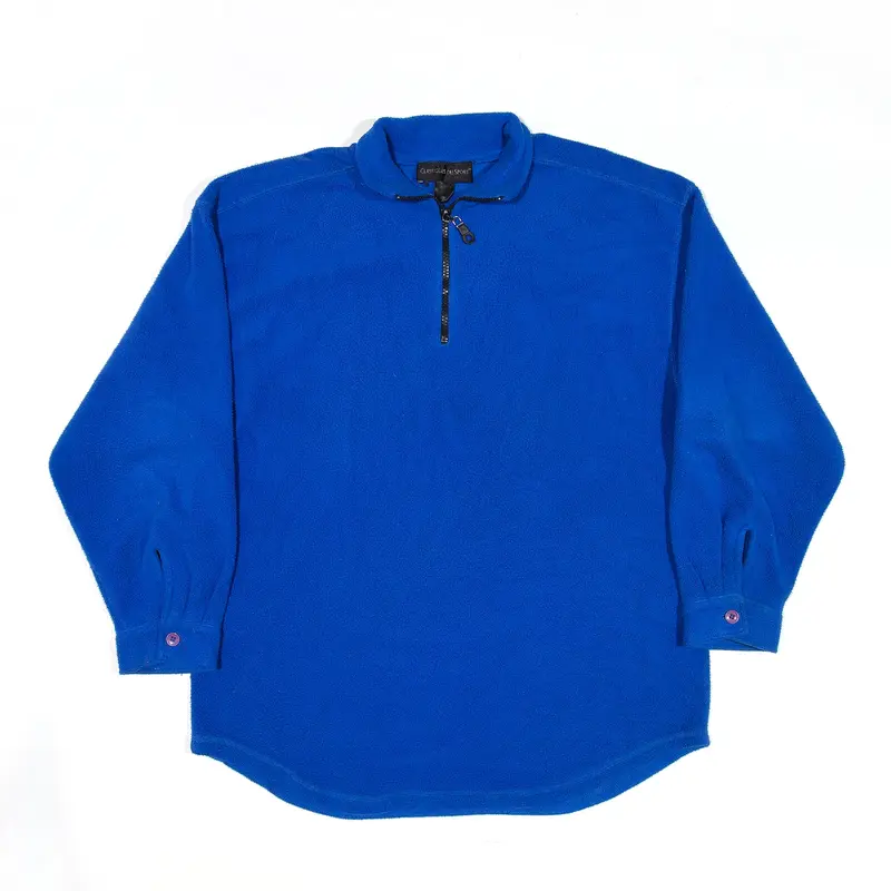 CLASSICS DUE SPORT Fleece Blue 1/4 Zip Mens XL