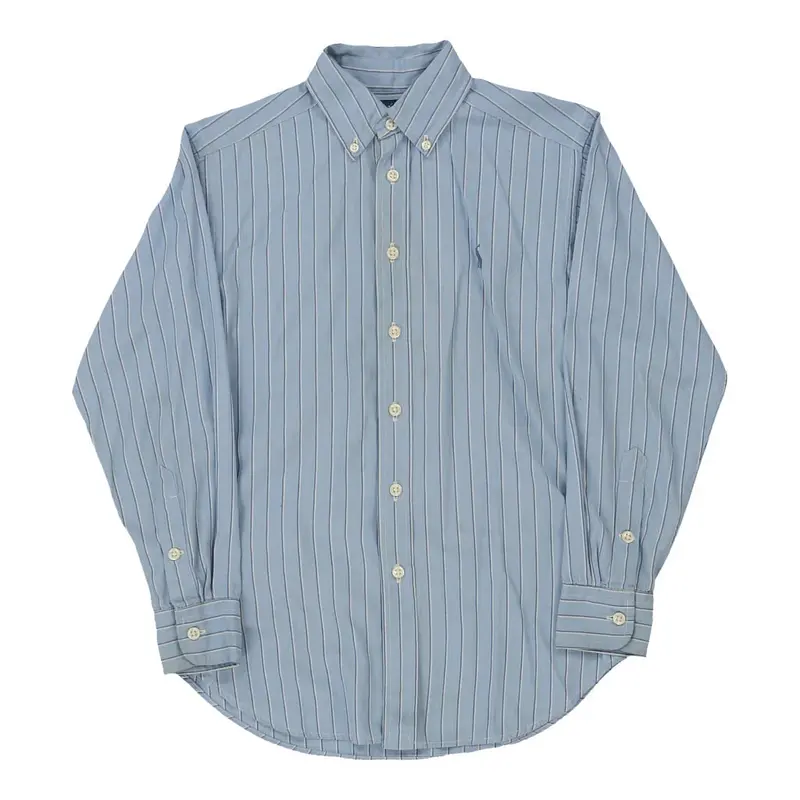 Age 8 Ralph Lauren Striped Shirt - Small Blue Cotton