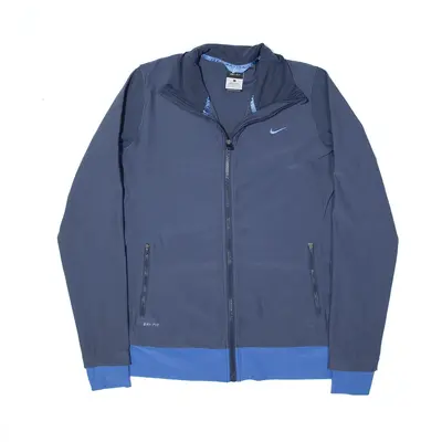 NIKE Dri Fit Sports Blue Track Jacket Womens L