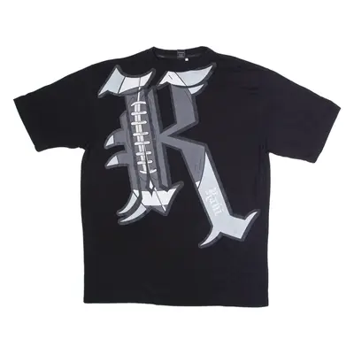KARL KANI Mens T-Shirt Black Crew Neck 3XL