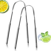 2 Pack Tongue Scraper, 100% Surgical 304 Stainless Steel Tongue Cleaner for Adults And Kids, Professional Tongue Brush for Or...