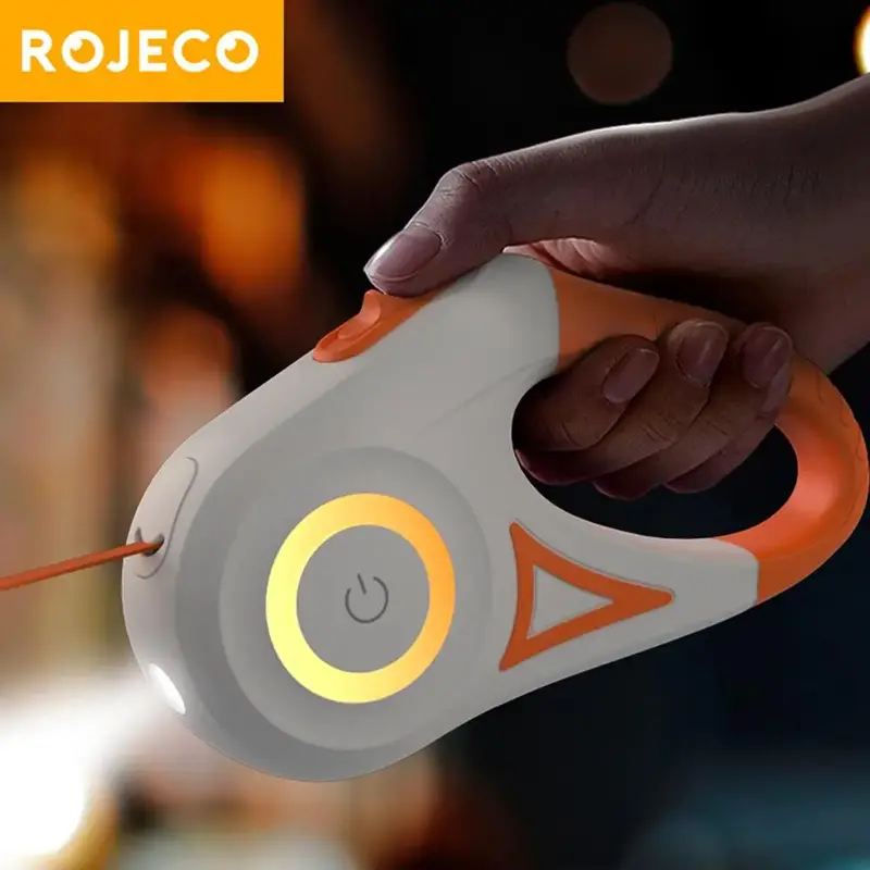 Automatic Retractable Dog Leash with Led Flash Light, Outdoor Pet Walking Running Lead, Christmas, Christmas Gift