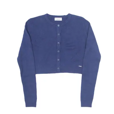 PINKO UP Cropped Cardigan Blue Tight Knit Girls XL