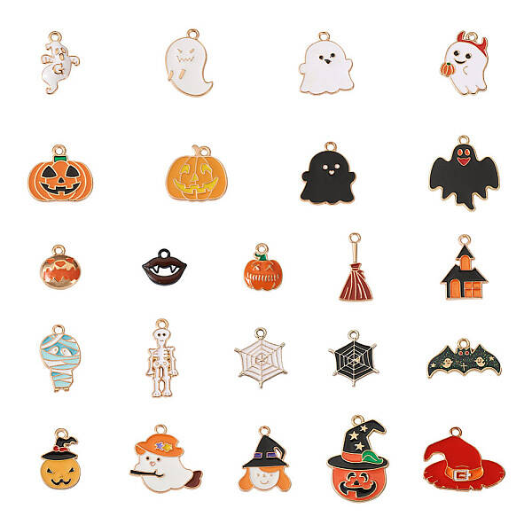 44pcs 22 style Alloy Enamel Pendants