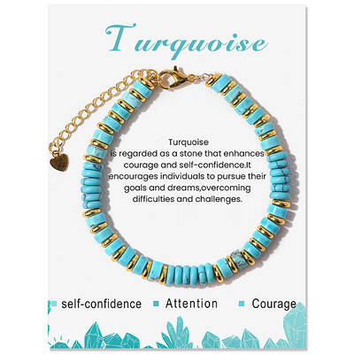 Adjustable Natural Turquoise Bead Bracelets