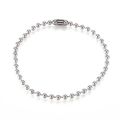 Tarnish Resistant 304 Stainless Steel Ball Chain Bracelets
