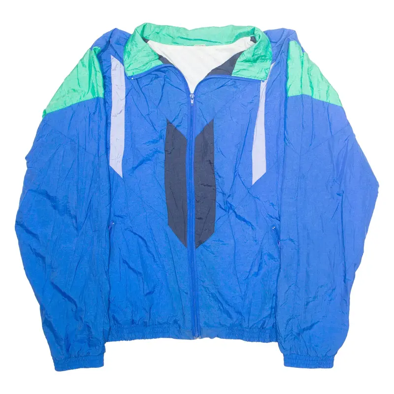 Mens Shell Jacket Blue Nylon XL