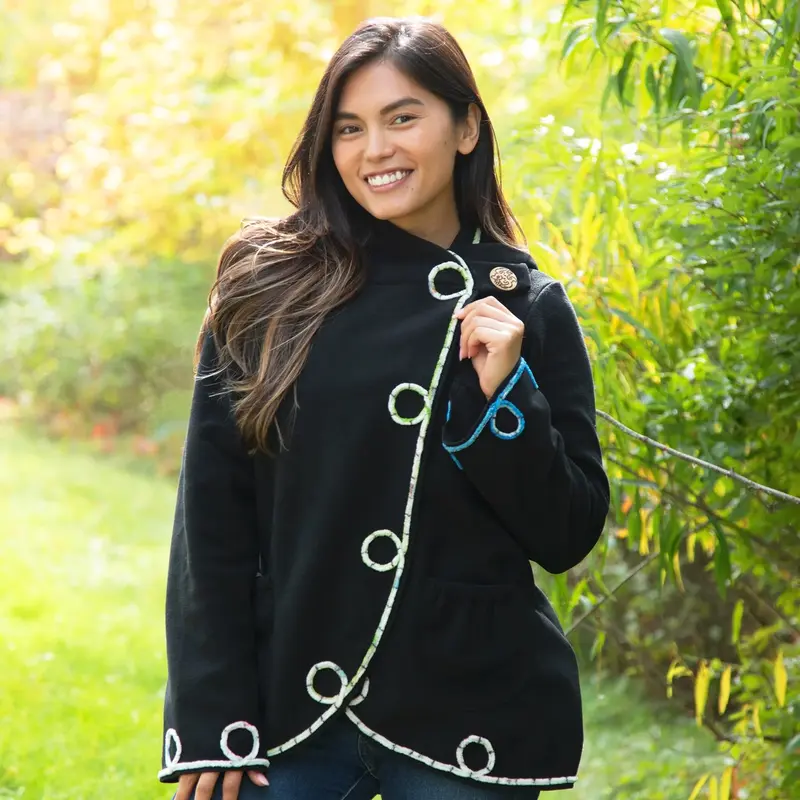 Twists and Turns Fleece Wrap Jacket - 4X