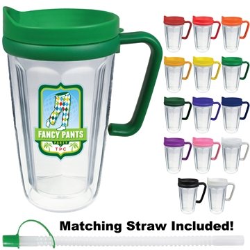 50 Customized 16 oz Thermal Travel Mug With Custom Decal - Plastic ...