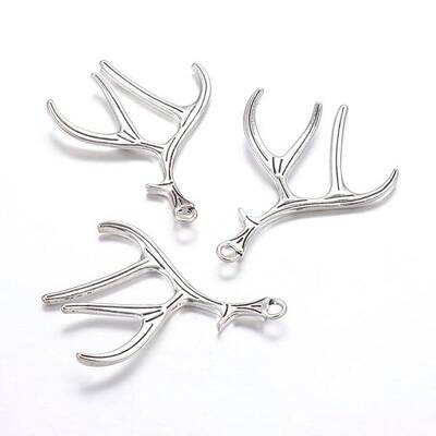 Tibetan Style Alloy Deer Antler Pendants