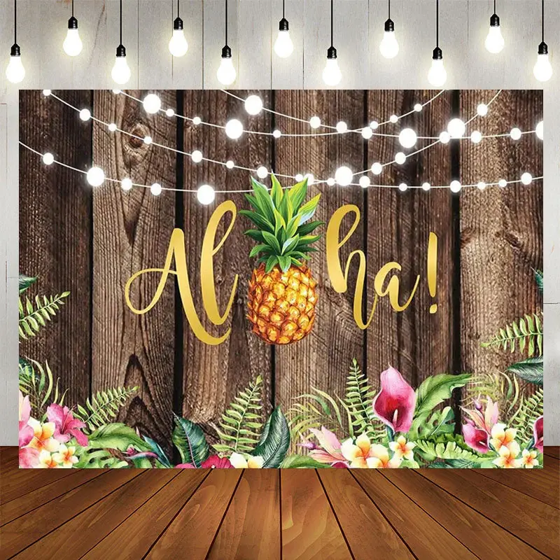 Aperturee Tropical Hawaiian Luau summer Backdrop for Decor